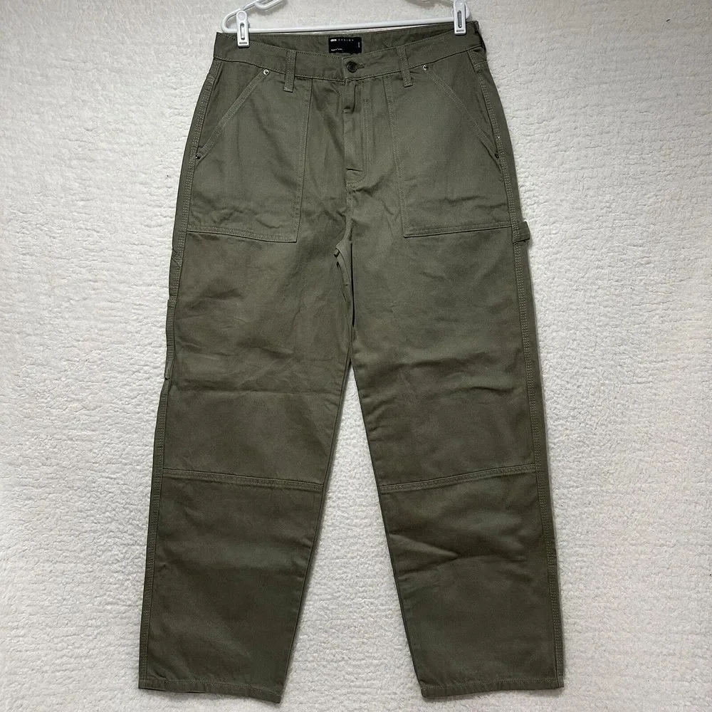 Asos Men's Carpenter Military‎ Green Baggy Jeans Size 32W 32L
